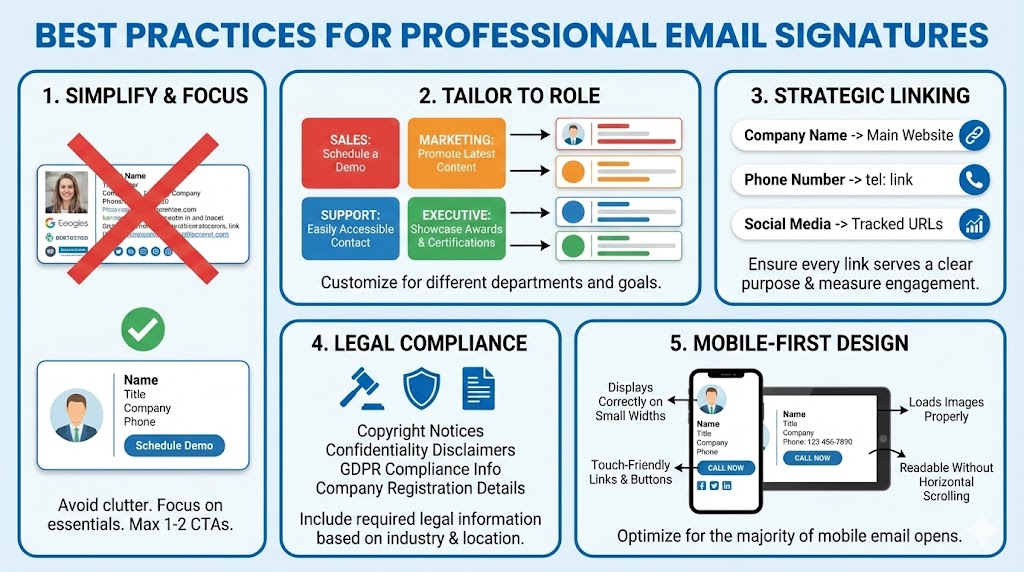 need to focus when create email signature